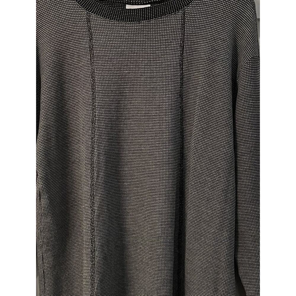 J.Jill Lightweight Sweater Pullover Women Size L Black & White Long Sleeve - Picture 9 of 11